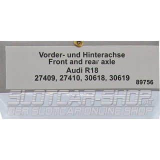 DIG 132 - 89756 Hinter- und Vorderachse für Audi R18