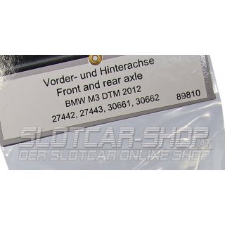 DIG 132 - 89810 Hinter- und Vorderachse für BMW M3 DTM 2012