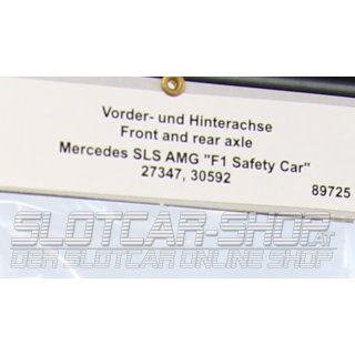 DIG 132 - 89725 Hinter- und Vorderachse für Mercedes SLS AMG F1 Safety Car